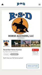 RSD Horse Auctions screenshot 0