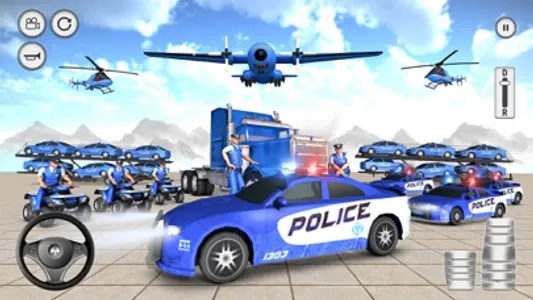 Car Transport Police Games screenshot 2