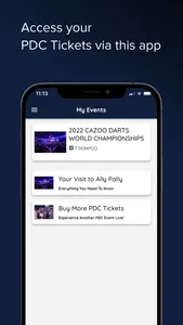 PDC Tickets screenshot 2