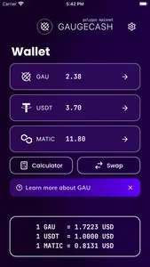 GAUGECASH Wallet screenshot 3