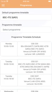 Timetable (Mzumbe University) screenshot 1