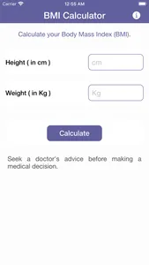 MTP-BMI Calculator screenshot 1