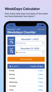 Weekdays Counter screenshot 0