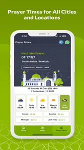 Qibla Finder | Prayer Times screenshot 0
