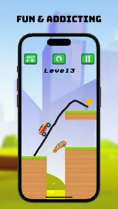 Draw The Bridge Race Car Game screenshot 1