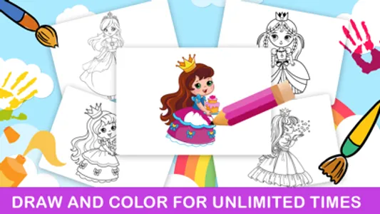 Rainbow Unicorn Coloring Book screenshot 1