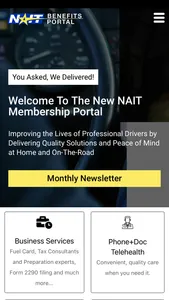 Nait member benefits screenshot 1