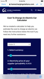 E-CarChargingCostCal screenshot 1