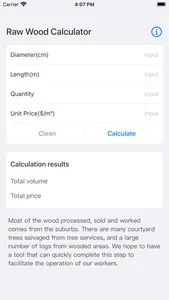 DERawWoodCalculator screenshot 1