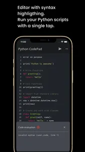 Python Compiler&Coding Editor screenshot 1