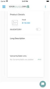 Viseronline Merchant screenshot 4