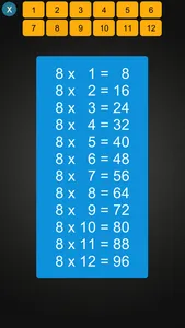 Fast Math for Kids with Tables screenshot 2