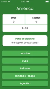 Quiz Capitais do Mundo screenshot 2