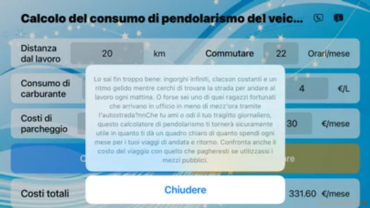 CostoDelAutoPendolarismo screenshot 2