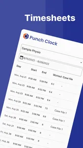 CaseRM Punch Clock screenshot 2