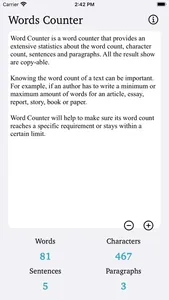 Words Counter Plus screenshot 0