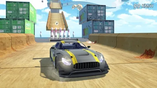 Super Hero Mega Ramp Car Stunt screenshot 2