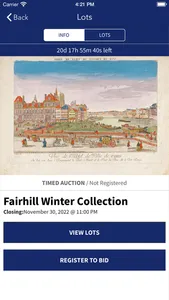 Fairhill Auction screenshot 1