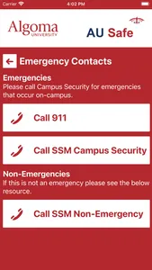 AU Safe - Algoma University screenshot 1