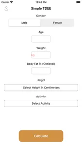 SimpleTDEE Calorie Counter screenshot 0