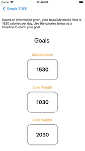 SimpleTDEE Calorie Counter screenshot 2