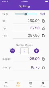 Tip Calculator bill tip split screenshot 1