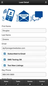 ProAgentWebsites CRM screenshot 2