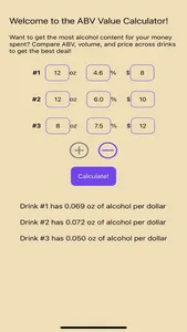 ABV Value Calculator screenshot 2