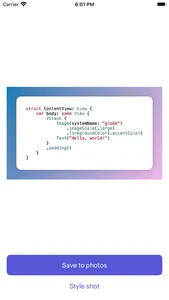 ShwiftShot – Code snapshots screenshot 0