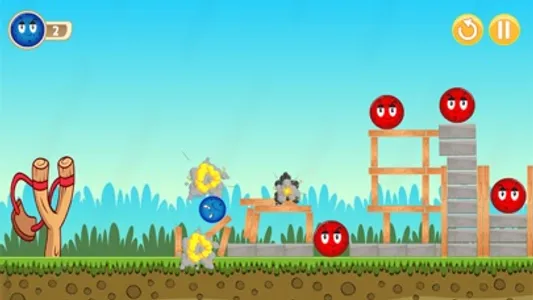 Red & Blue Balls Shooter Game screenshot 1