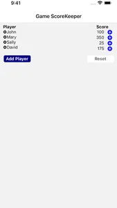 Game ScoreKeeper+ screenshot 0