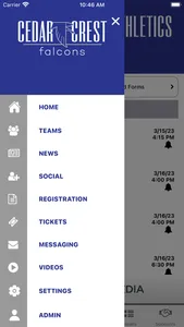 Cedar Crest Falcons Athletics screenshot 2