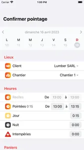 MadPER Pointage screenshot 2