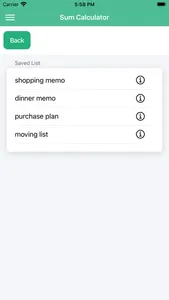 Sum Calculator Memo screenshot 2