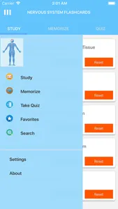 Nervous System Study Cards screenshot 0
