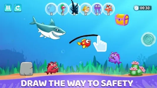 Fish Journey: Draw to Save screenshot 0