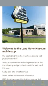 Lane Motor Museum Mobile App screenshot 0