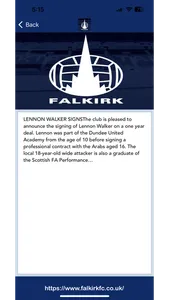 Falkirk Football Club screenshot 1