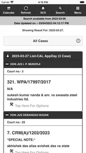 SCS - High Court Causelist screenshot 1