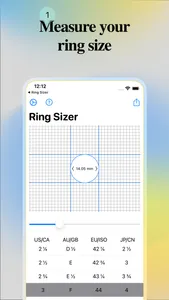 Ring Size Calculator & Chart screenshot 0