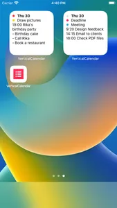 Vertical Calendar - Schedule screenshot 2