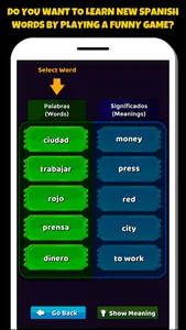 Spanish Vocabulary Game screenshot 0