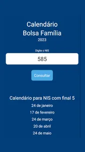 Calendário Bolsa Família 2023 screenshot 2