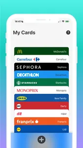 Fidélité - Loyalty Card Wallet screenshot 1