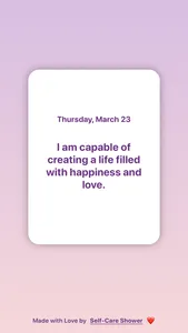 Self-Care - Daily Affirmations screenshot 0