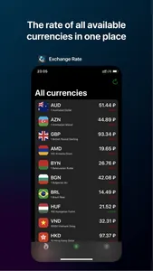 Exchange rates RU + widget screenshot 2