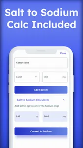 Low Sodium Intake Tracker screenshot 3
