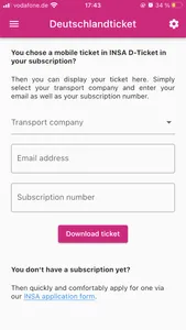 INSA D-Ticket screenshot 1