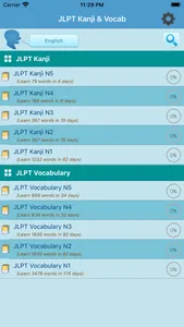 JLPT Kanji & Vocabulary screenshot 0