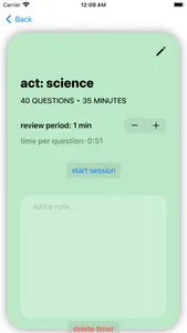 Quizzard - master test timing screenshot 1